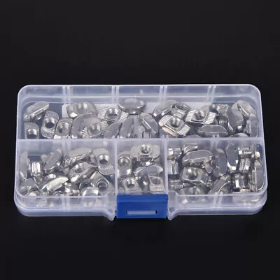 120Pcs T Slot Sliding Nut M4 M5 M6 Hardware Fastener For 3030 Aluminum   • $24.89