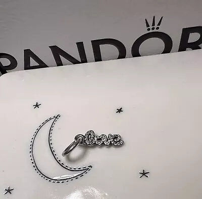 Genuine Pandora Love Dangle Charm Silver ALE 925 VGC • £14