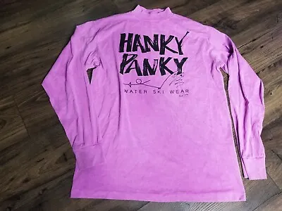 Vintage Mens XL Hanky Panky Water Ski Wear SPELLOUT Purple Tie Dyed USA • $69.99