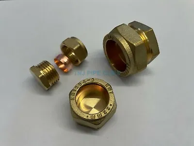 Brass Compression Stop End / End Cap / Blanking Nut - Stopend - Free Postage • £2.55