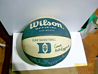 Duke Basketball Autograph BY Coack MIKE KRZYZEWSKI • $100