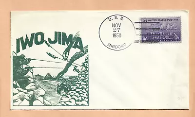 U.s.s  Mindoro Iwo Jima Nov 271950  Naval Cover • $3.50