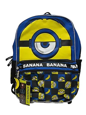 Minions Banana Character Laptop Backpack 17  Kids Children Student School Bag  • $19.50