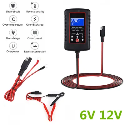 $18.66 • Buy 6V 12V Automatic Battery Charger Maintainer Motorcycle Trickle Float For Tender
