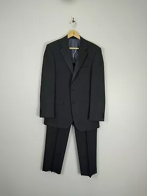 M&S Man Evening Wear Regular Fit Black Suit Jacket And Trousers Medium Size  • £14.99