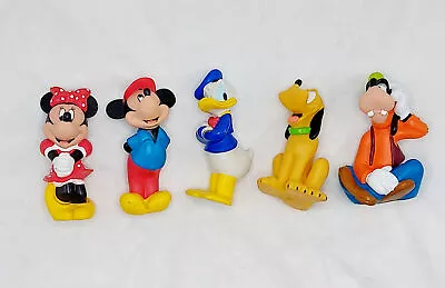 1980s Disney Mickey Mouse & Friends Rubber Bath Tub Toys Set Of 5 Characters • $35