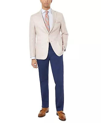 Tallia Mens Slim Fit Pink Linen Sport Coat 44R • $75
