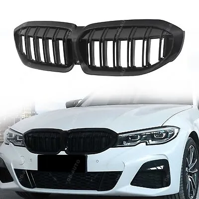 For BMW G20 G21 3-Series 330i 2019 -2022 Front Bumper Kidney Grills Matte Black • $63.16