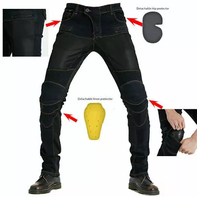 Unisex Mesh Motorcycle Pants Riding Jeans Racing Trousers CE Protective Gear • $85.88