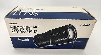 New Open Box Minolta MD Sears 80-200mm F4.0 Macro One Touch Zoom Lens 373704 • $29.99