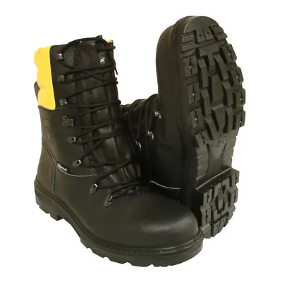 Chainsaw Forestry Boots Black And Yellow Aborist COFRA Class 1 Size 6.5 Euro 40 • £61.49