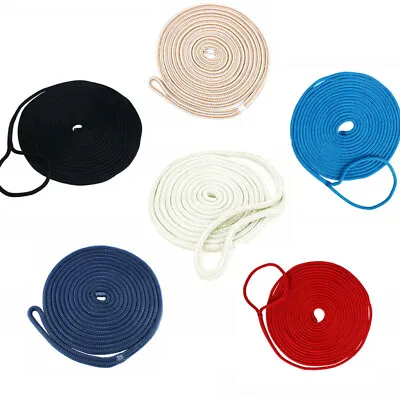 Boat Marine Double Braided Nylon Dock Line Mooring Rope Anchor Line Many Sizes • $26.99