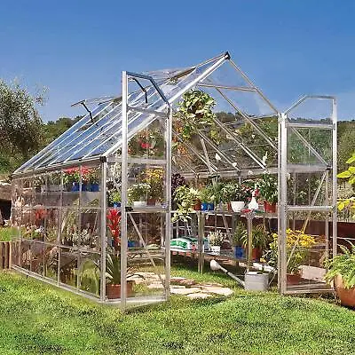 Greenhouse Walk In Palram Canopia 8x12ft Octave - Aluminium & Polycarbonate • £1135.18