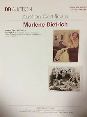  Marlene Dietrich Two  8x10 Signed Photos Coa • $249.99