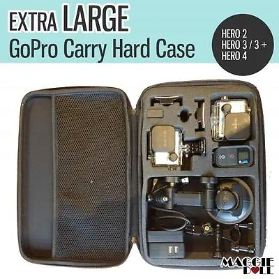 $19.60 • Buy Extra Large GoPro Travel Storage Carry Hard Bag Case  Go PRO HERO 9 8 7 6 5 4 3