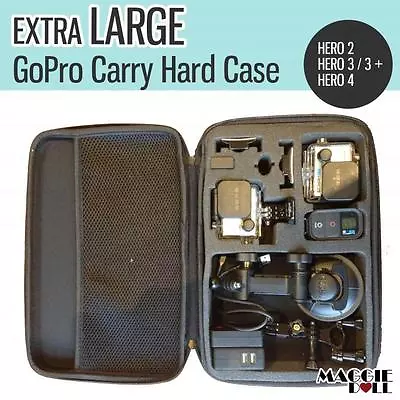 Extra Large GoPro Travel Storage Carry Hard Bag Case  Go PRO HERO 9 8 7 6 5 4 3 • $20