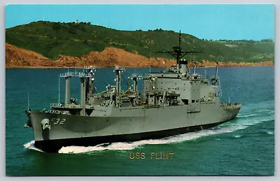 Postcard USS Flint AE-32 Ammunition Ship US Navy Ship F13 • $4.50