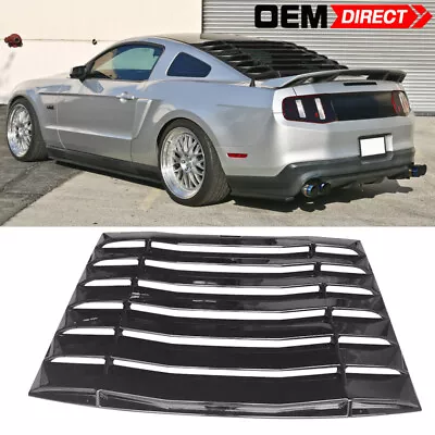 Fits 05-14 Ford Mustang IKON Style Gloss Black Rear Window Louver Windshield ABS • $329.99