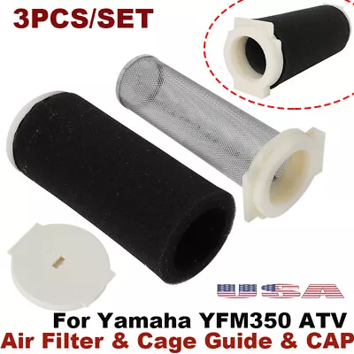 Air Filter &Cage Guide &CAP For Yamaha Warrior Raptor Wolverine 350Grizzly 600 • $15.03