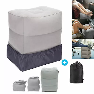 Inflatable Travel Foot Rest Pillow Kids Airplane Bed Air Footrest Car Train AU • $19.73