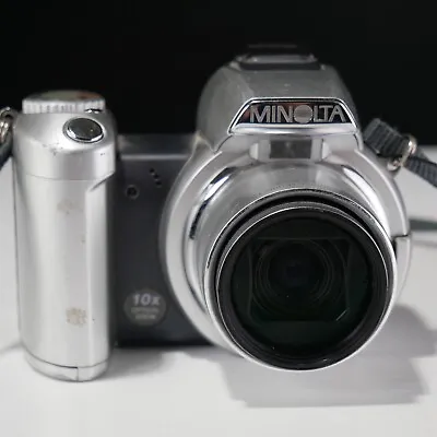 Konica Minolta DiMAGE Z1 3.2MP Digital Camera 10X Zoom Silver *TESTED* • $22.95