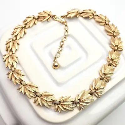 £96 • Buy Trifari Leaf Necklace Vintage Designer Jewellery Autumn Winter Wedding Jewelry