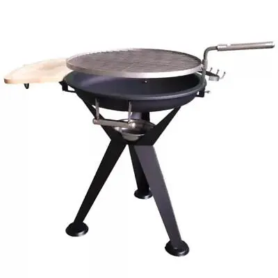 Outdoor BBQ Grill With Chopping Board Bowl Garden Summer Party Cooking 58cm Pan • £44.99