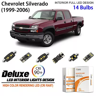 LED Interior Light Kit For Chevrolet Silverado 1999-2006 White Dome Light Bulbs • $23.40