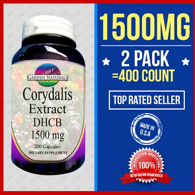 $34.85 • Buy 2 Pack Corydalis Extract DHCB 1000mg +500=1500 ( PAIN RELIEF) 400 Capsules USA 