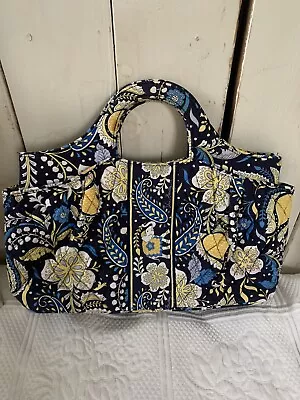 Vera Bradley Handbag Retired Abby Ellie Blue Yellow Paisley Purse • $21