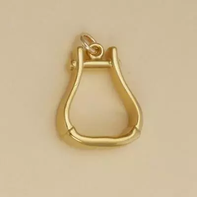 EQUESTRIAN STIRRUP CHARM - SAFETY VISALIA OR OXBOW - Gold Vermeil Or Sterling  • $40