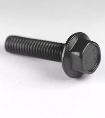 M5 (5mm) BLACK A2 STAINLESS STEEL HEX HEAD FLANGE SCREWS BOLTS • £2.92