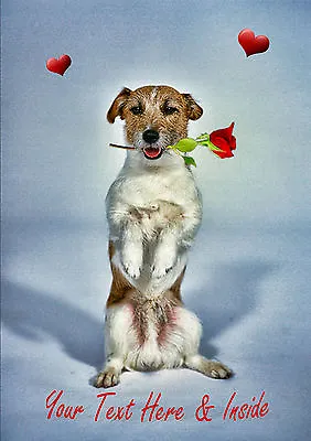 PERSONALISED JACK RUSSELL TERRIER DOG BIRTHDAY VALENTINE MOTHERS DAY Etc CARD • £3.99