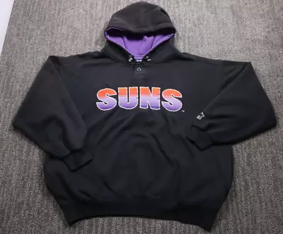 Phoenix Sun's Vintage Starter Hoodie 90's NBA Black Men's Large Pockets Rare • $89.77