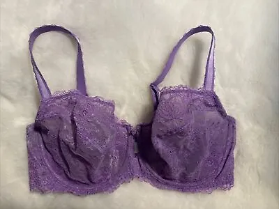 Wacoal Seduction Demi-wire Bra Lavender Purple Size 38D Lace Sheer 851155 • $36