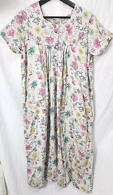 Vintage Belle Floral Nightgown 100% Cotton Double Stitch • $29.99