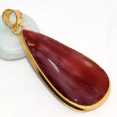 Mookaite Golden Plated Gemstone Handmade Pendant 2.5  Exquisite Gift GW • $2.99