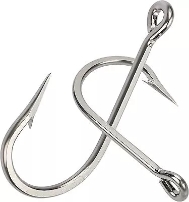 Saltwater Large Giant Shark Hooks Stainless Steel Big Game Fishing Hook 5/0-20/0 • $12.09