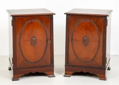 Pair Victorian Side Cabinets - Mahogany Nightstands 1880 • $1230