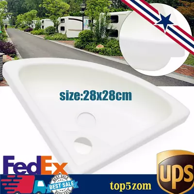 Motorhome Corner Sink Triangular Marine Boat Caravan RV Camper White Water Sink • $51.70