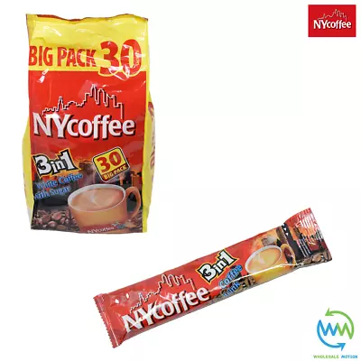 NY Coffee 3 IN 1 COFFEE Sachet INDIVIDUAL Sachets CUP Instant Sticks Blend NEW • £0.99