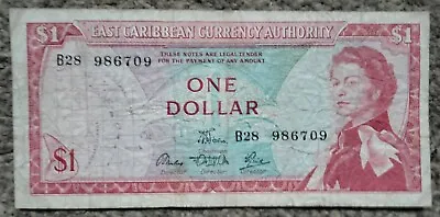 East Caribbean States 1 Dollar 1965 P13d  F • £14