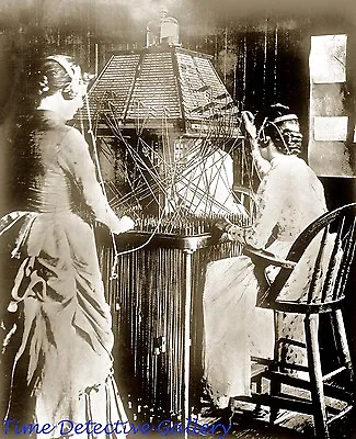 Victorian Telephone Operators At Switchboard - HIstoric Steampunk Interest Photo • $10