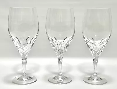 3 Gorham Diamond Clear Iced Tea Glasses Goblets 8-1/2” Cut Crystal 15 Fl Oz • $44.99