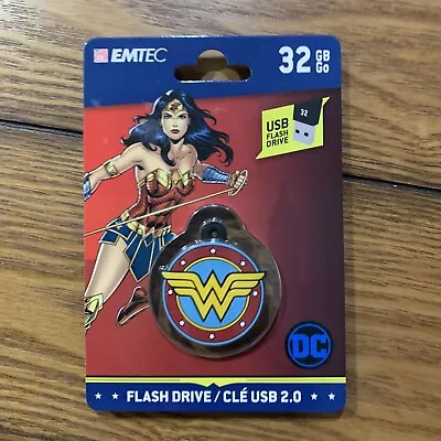 Emtec Wonder Woman USB 32 GB Flash Drive Keychain Back To School DC New • $6.79