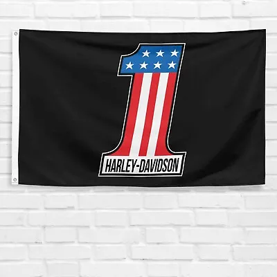 Harley Davidson Motorcycle 3x5 Ft Flag Vintage Garden Garage Wall Sign Banner • $13.99