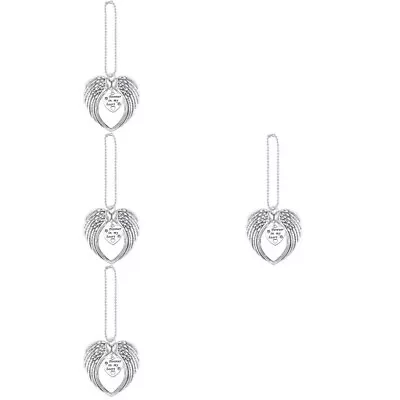  4 Pack Heart Wings Pendant Upside Down Cross Earrings Decked Accessories Charm • £12.95