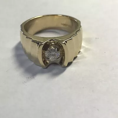 14K Yellow Gold .60ct  Diamond Ring - Men's (A71) • $1295