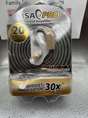 MSA 30X Sound Amplifier Ear Aid Rapid Rechargeable New Open Box Rapid Charger • $19.99