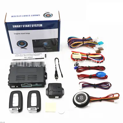 Keyless Entry Car Engine Remote Starter Set Push Start Button Alarm System Kit • $62.90